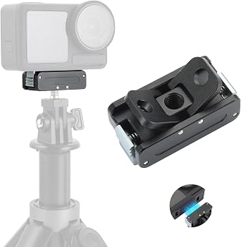 UTEBIT Magnetic Adapter Mount for DJI Osmo Action 5 Pro/Action 4/Action 3, Quick Release Extension Base Adapter with 1/4 Screw Hole and GoPro Adapter for Vlogging Cycling Bike Mount