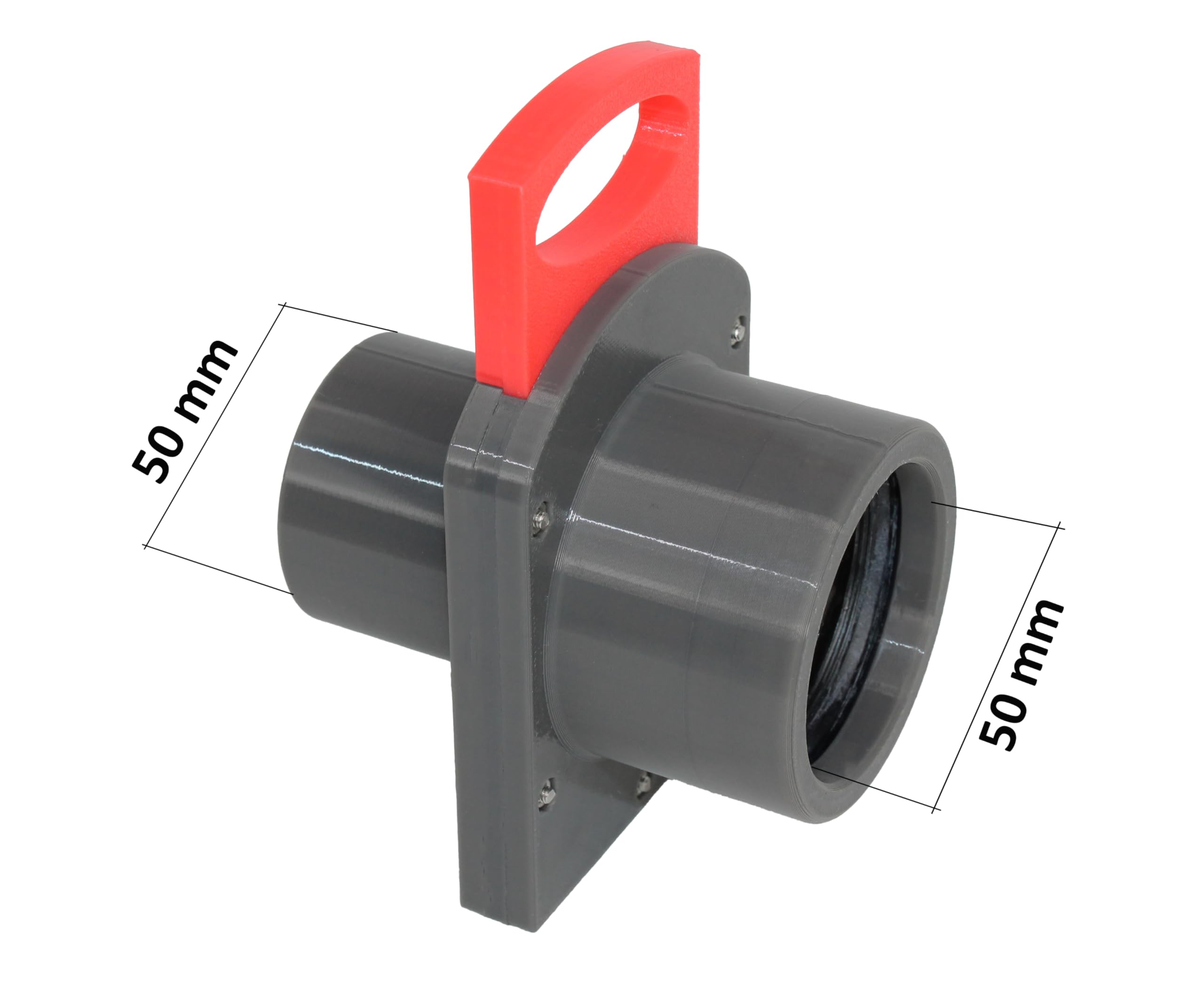 GENERIC 3er Set - DN 50mm Luft-Absperrschieber mit Muffe | Blastgate | PETG | Werkstattabsaugung | Absauganlage | Späneabsaugung | Abluft - Sperrschieber | Staubsammler | Luftreiniger | 3 Stück