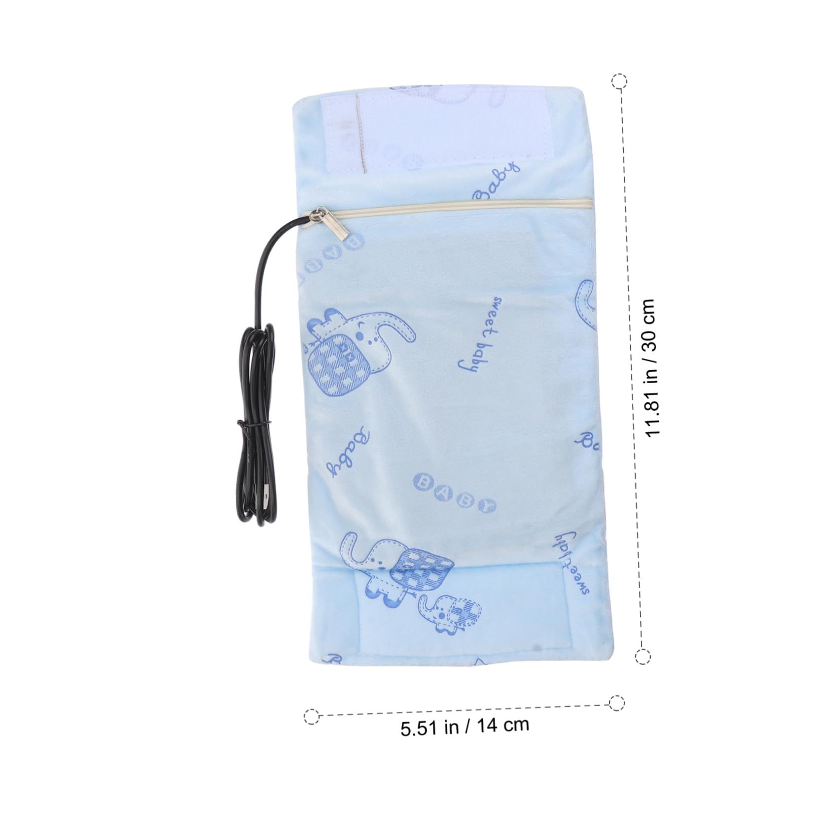 ifundom 2piezas Calentador De Biberones USB Portátil Bolsa Térmica Aislante Termostato Cubierta De para Leche De Azul