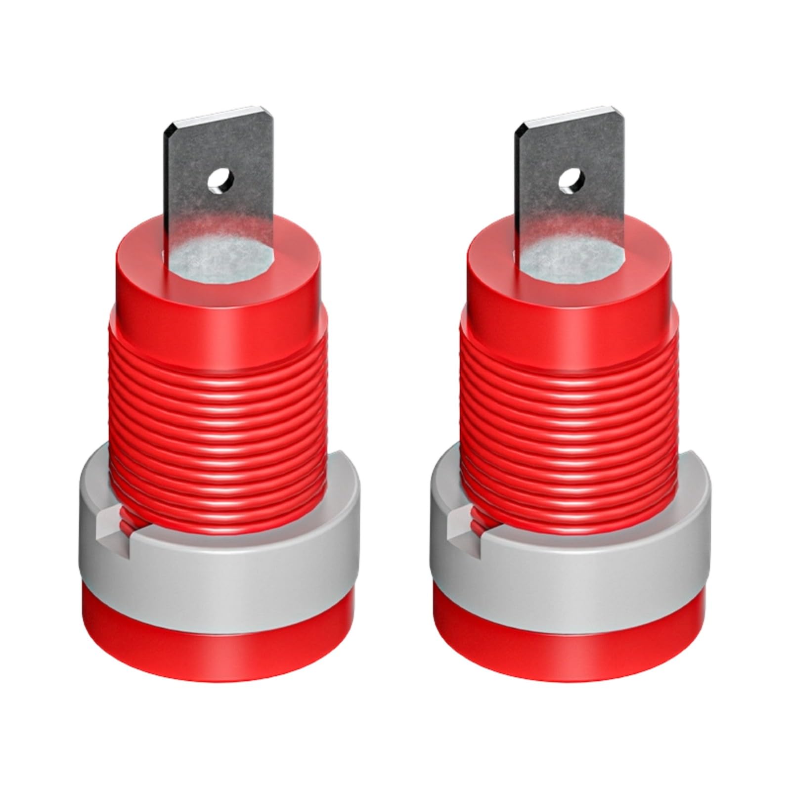 Kaccde Red Easy Installation 4Mm Banana Plug Connectors Panel Mount Socket Binding Post Adapter Binding Post Wire Connector Banana Adapter