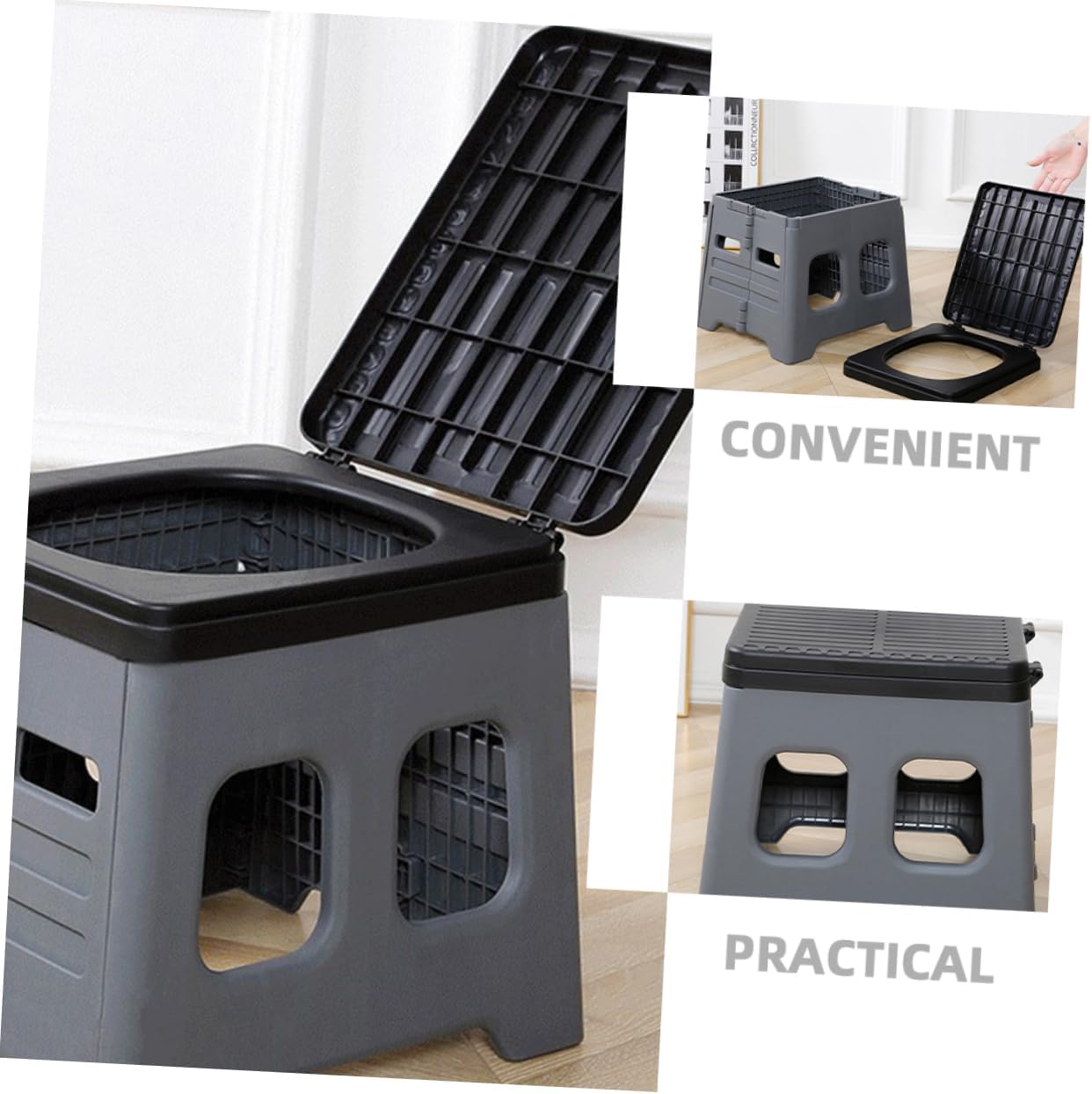 Yardwe Portable Folding Toilet for Outdoor Travel Lightweight Emergency Potty for Camping Hiking and Road Trips Compact and Practical Design for Easy Carrying