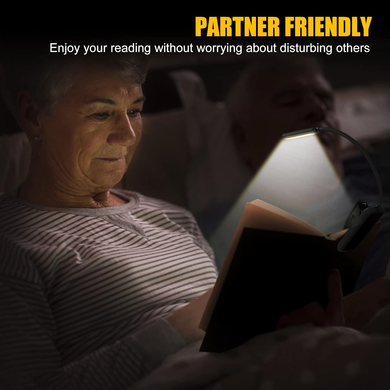 Book Light, Rechargable Reading Light, LOOMERILY LED Light with 6 LEDs & 3 Brightness, Easy Clip On Reading Lamp for Bed at Night, Great Gift for Kids - - 