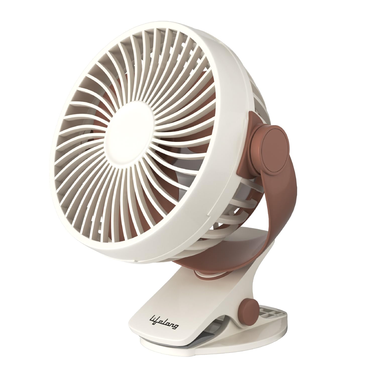 Lifelong Portable Mini USB Fan with 3 Speeds | Up to 5-hours Battery Backup | Type-C Charging, 2000mAh Battery, Overcharge Protection, Silent Operation & Compact Design (LLUSBCF03, Mocha Brown)-image-37