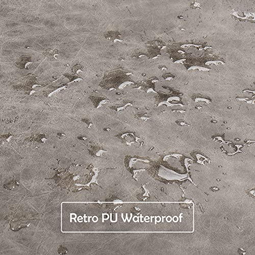 Finnhomy Set Of 2 Adjustable Bar Stools, Swivel Barstools For Kitchen Counter Height Chair, Retro Grey #TOP6