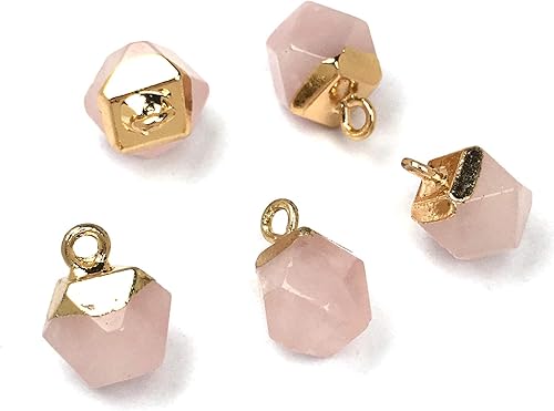 Miniatura 5 de 10 dijes de ágata de piedra natural, colgantes de cuarzo de ágata facetada, dijes para bricolaje para hacer collares o joyas, Piedra Ágata Latón,