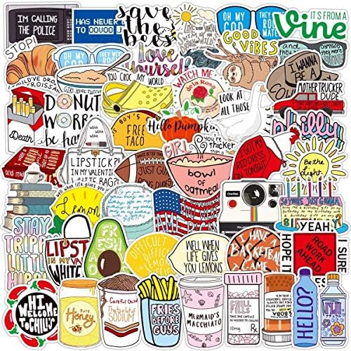 Modou 102pcs Water Bottle Funny Vine Stickers, Fresh Vine Stickers for Hydro Flask Laptops Computer Phones Meme Sticker Waterproof Aesthetic Vinyl Decals for Teens Adult