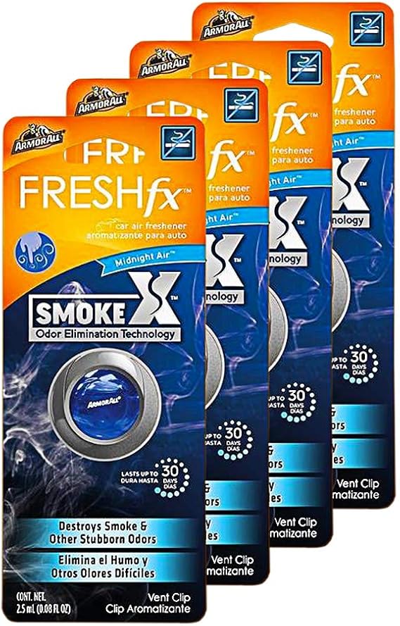 Armor All FRESHfx Car Air Freshener Vent Clip, 4PACK