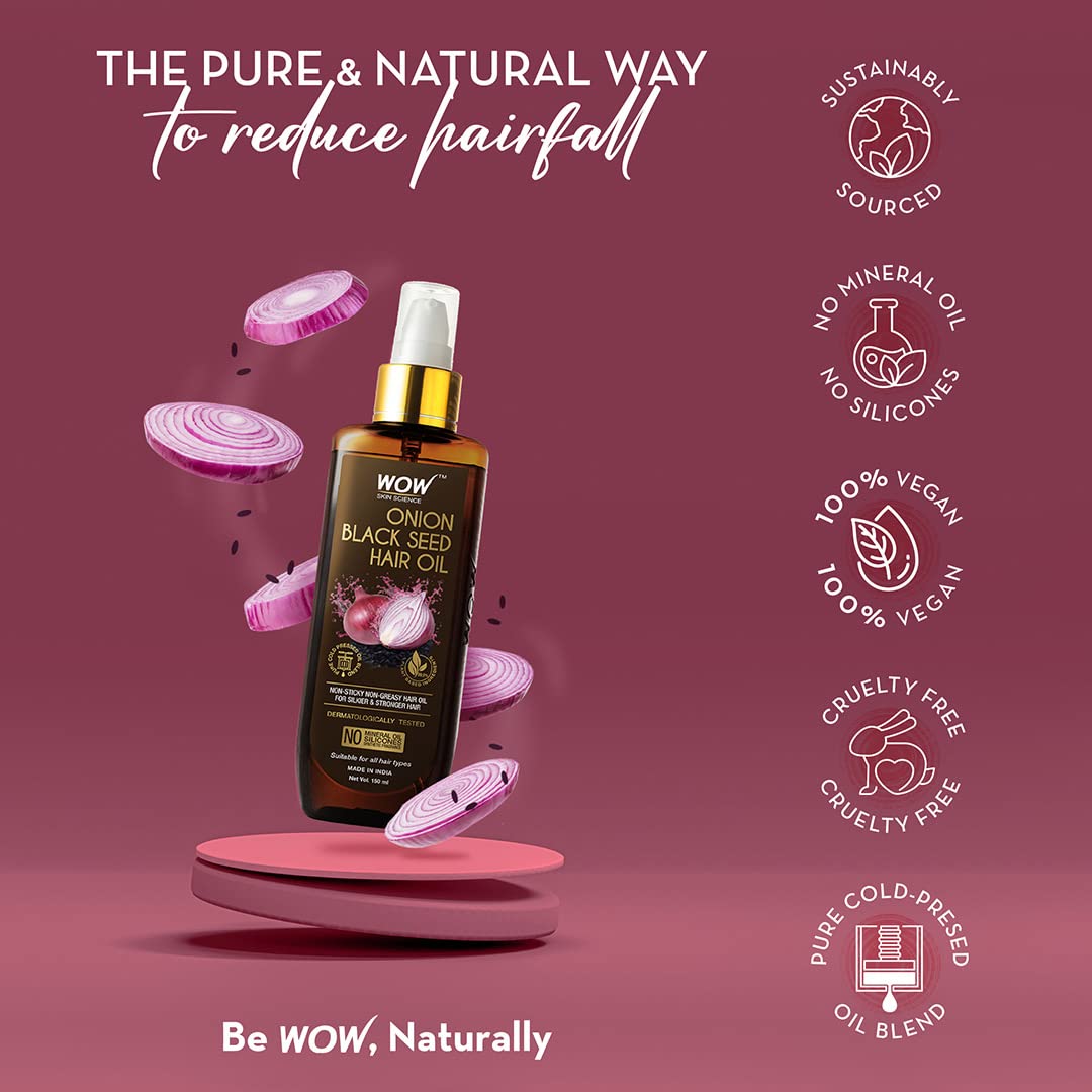 Wow Skin Science Onion Black Seed Hair Oil