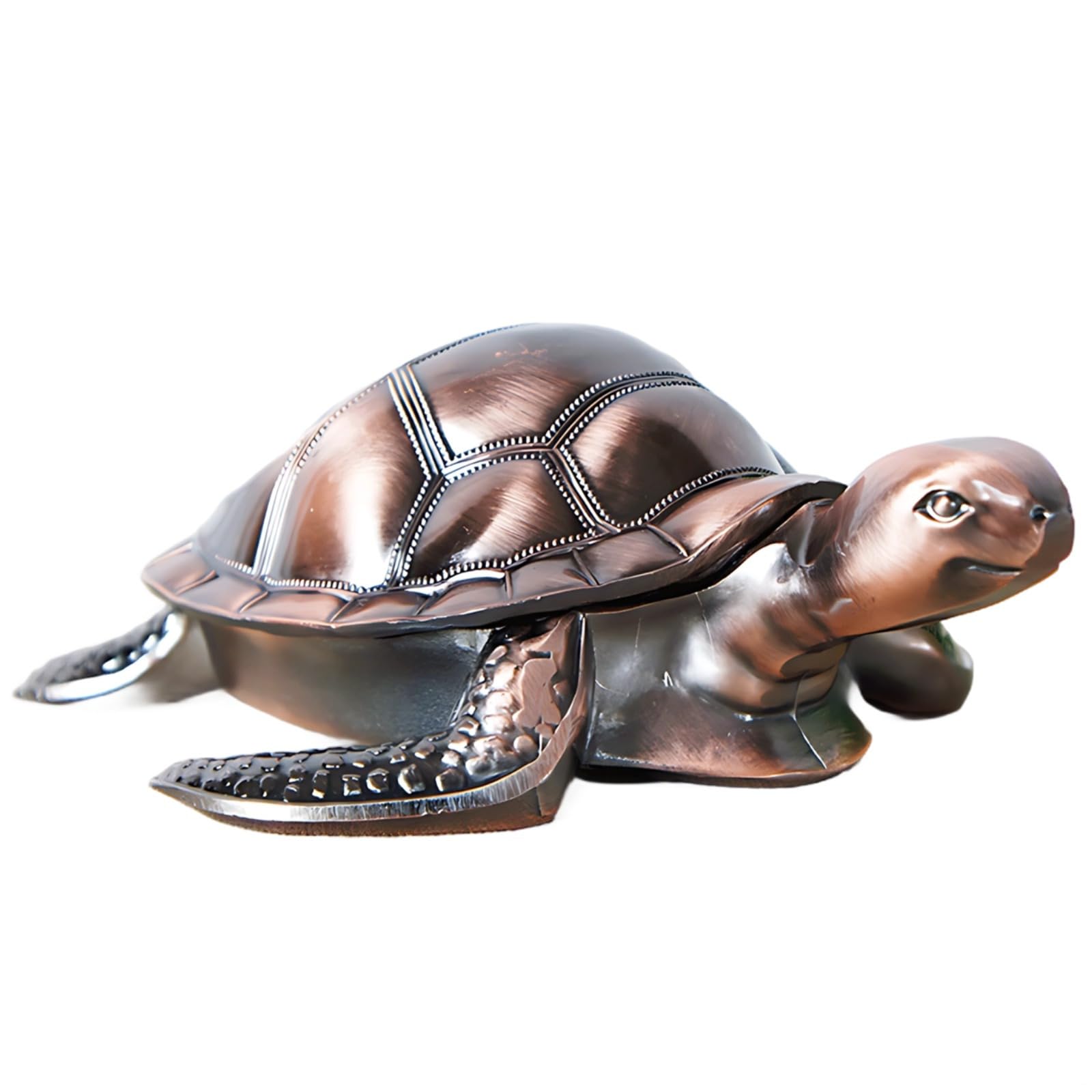 Cendrier de table anti-odeur et vent figurine tortue métal bronze