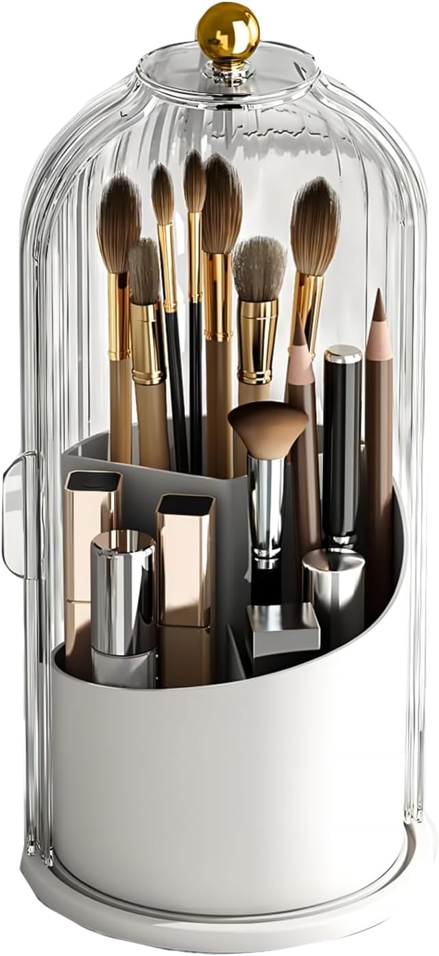 Ninguém Viu Isso! Makeup Brush Holder Organizer With Lid 360° Rotating Makeup 1 61P9 Uzc+Cl. Ac Sl1500