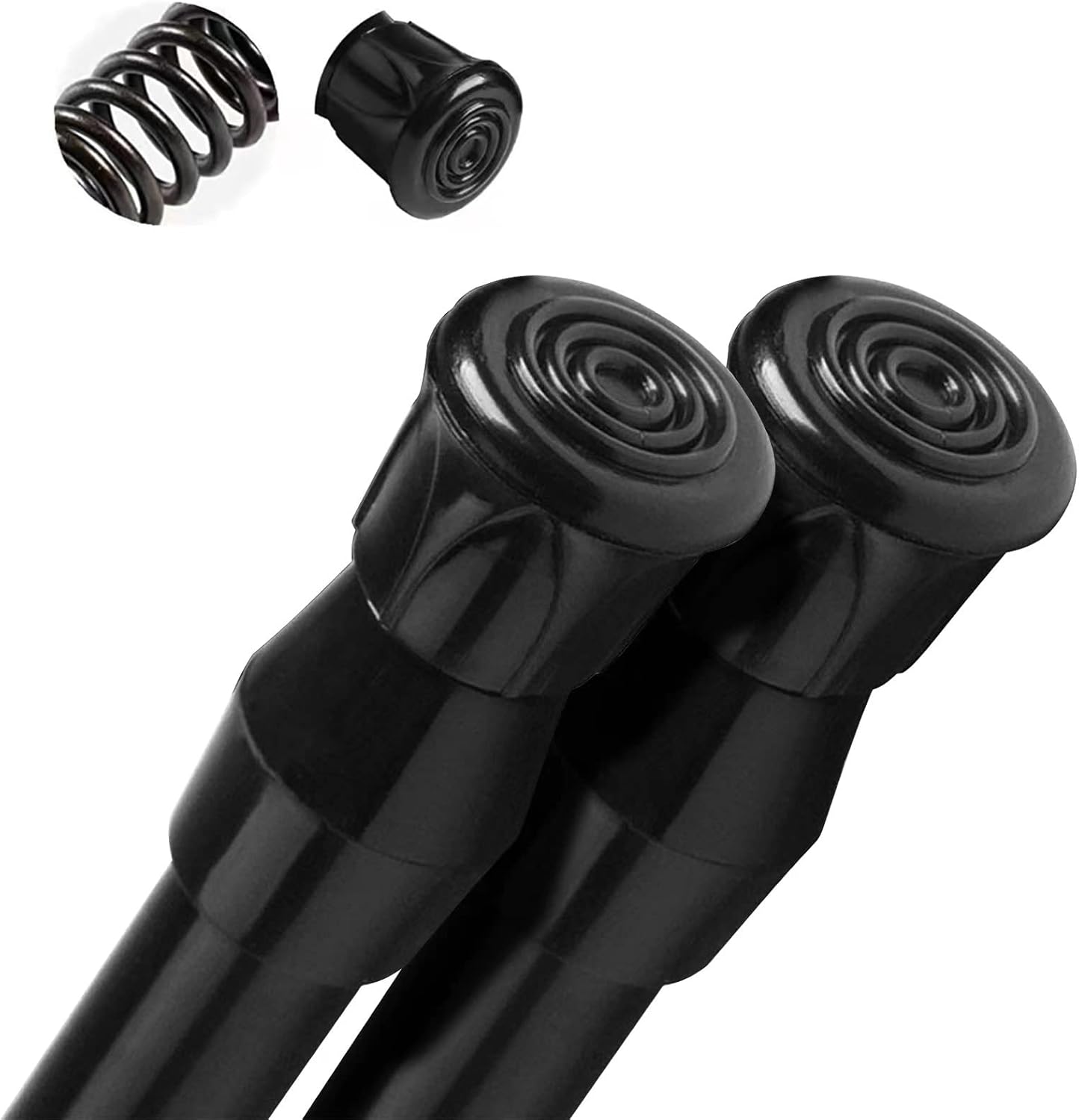 P&Y&H 2PCS black spring curtain rod adjustable 28 to 48 inch small expandable spring