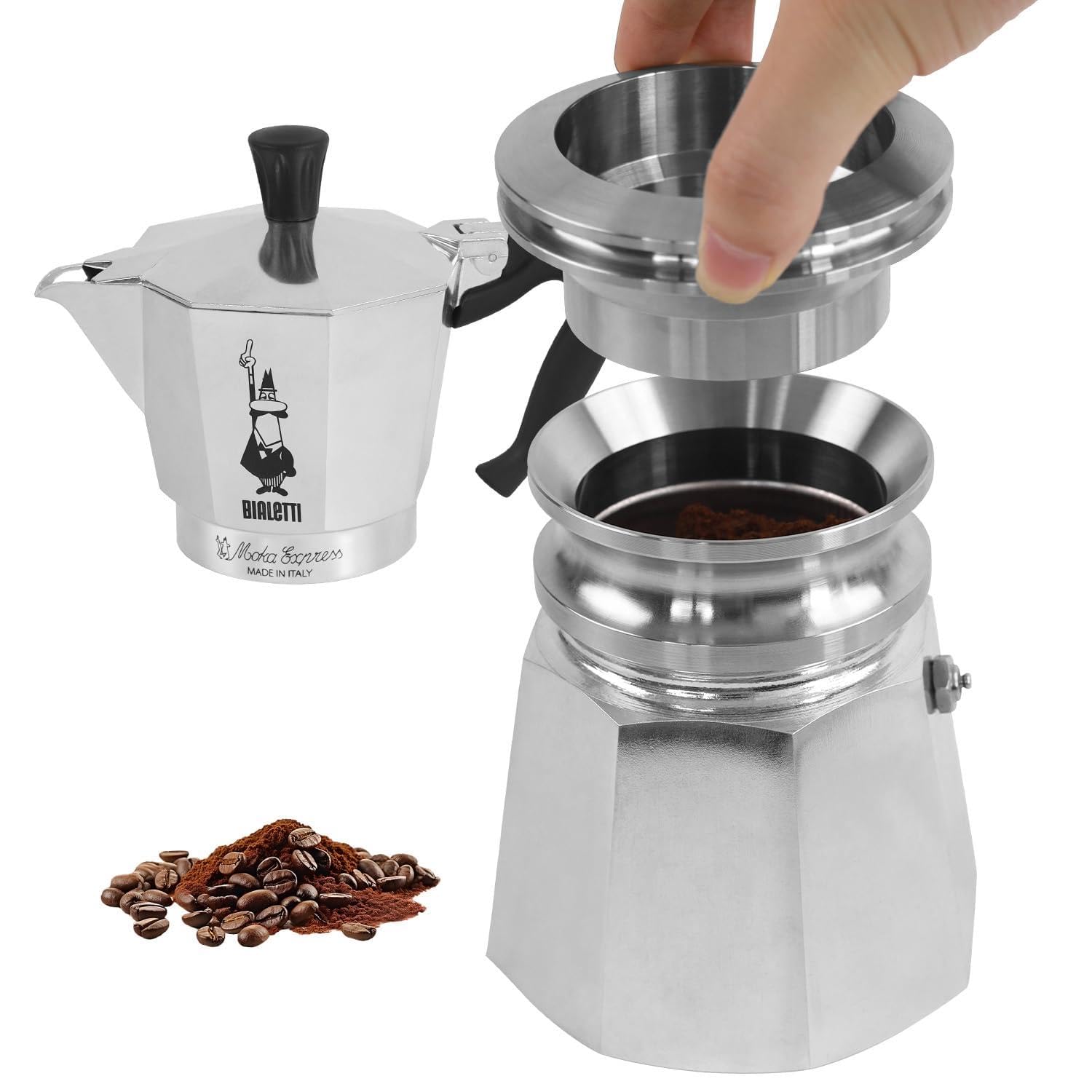 Amazon.com: ZUWIT 4-6-Cup Moka Pot Tamper, 304 SS Dosing Funnel