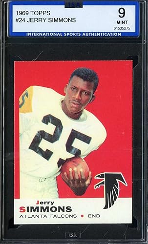 1969 TOPPS #24 JERRY SIMMONS ISA 9 FALCONS disponible en Yaxa Venezuela