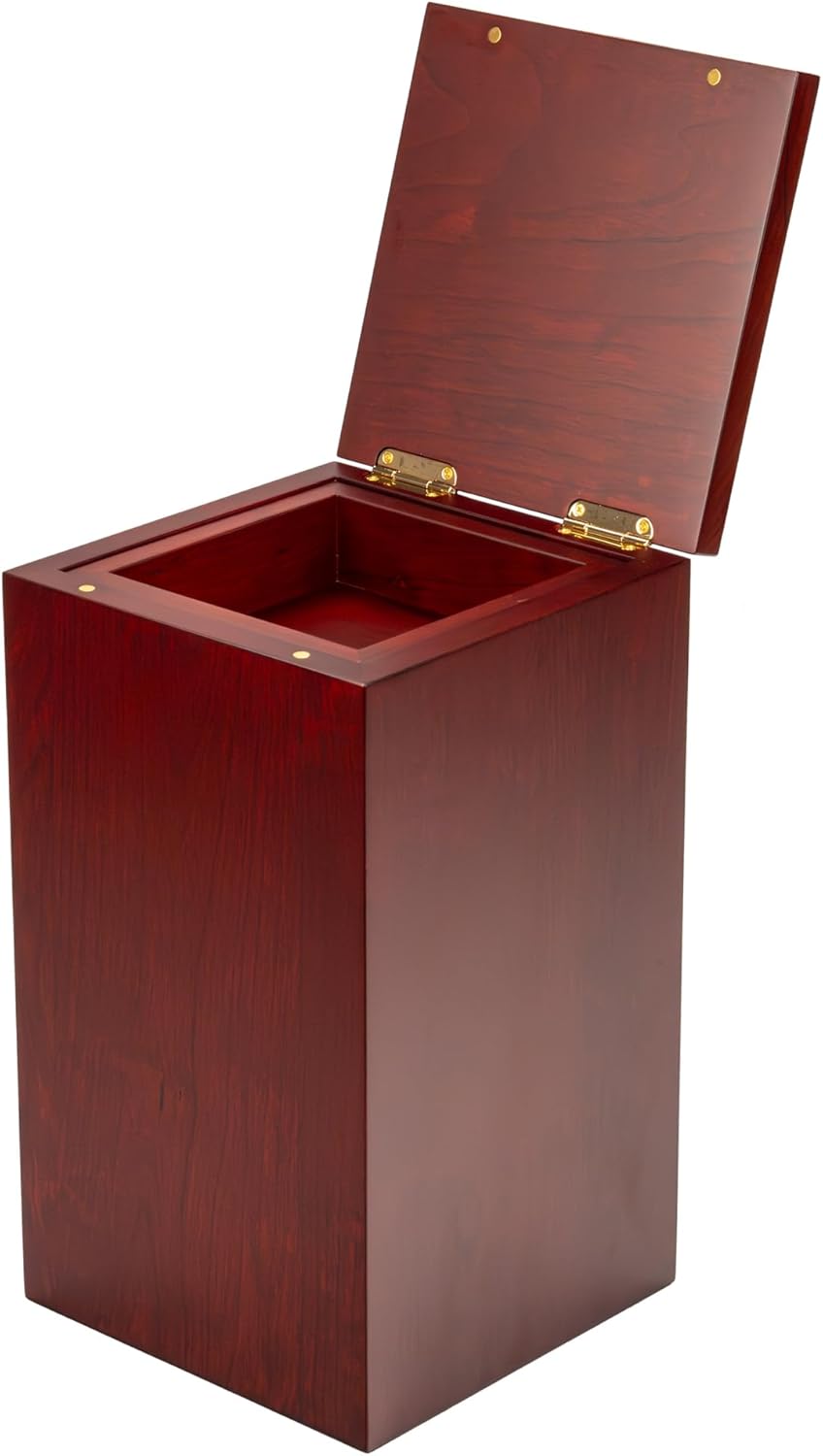Solid Cherry Wood Cremation Urn for Adult Human Ashes Male Female. Large Wooden Urn. 250 Cubic inches. Burial and Funeral. Decorative Urns. Wooden Box and Casket - Image 3
