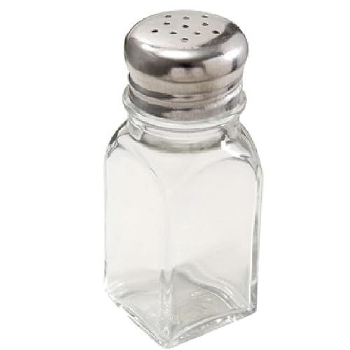 Miniatura 2 de Salero y pimentero de vidrio con parte superior de acero inoxidable (2-Ounce)