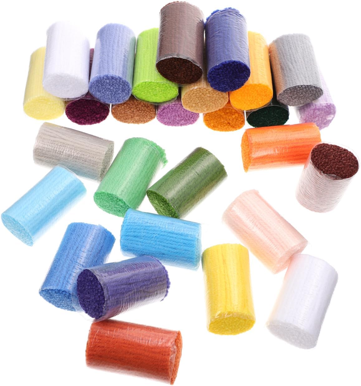 30 Rolls Pre Cut Crochet Yarn Set for Blanket and Rug Making