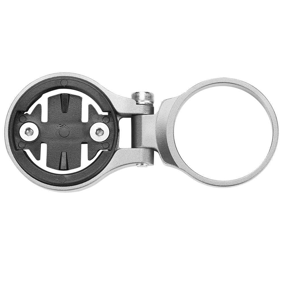 Bike Computer Mount - Aluminium Alloy Cycling Odometer Extension Mount, Bike Computer Holder (Color : Silver-for Garmin)