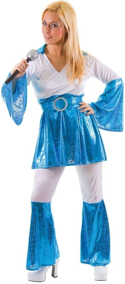 Mamma Mia (Blue) - Adult Costume Lady: Large (UK:18-20)
