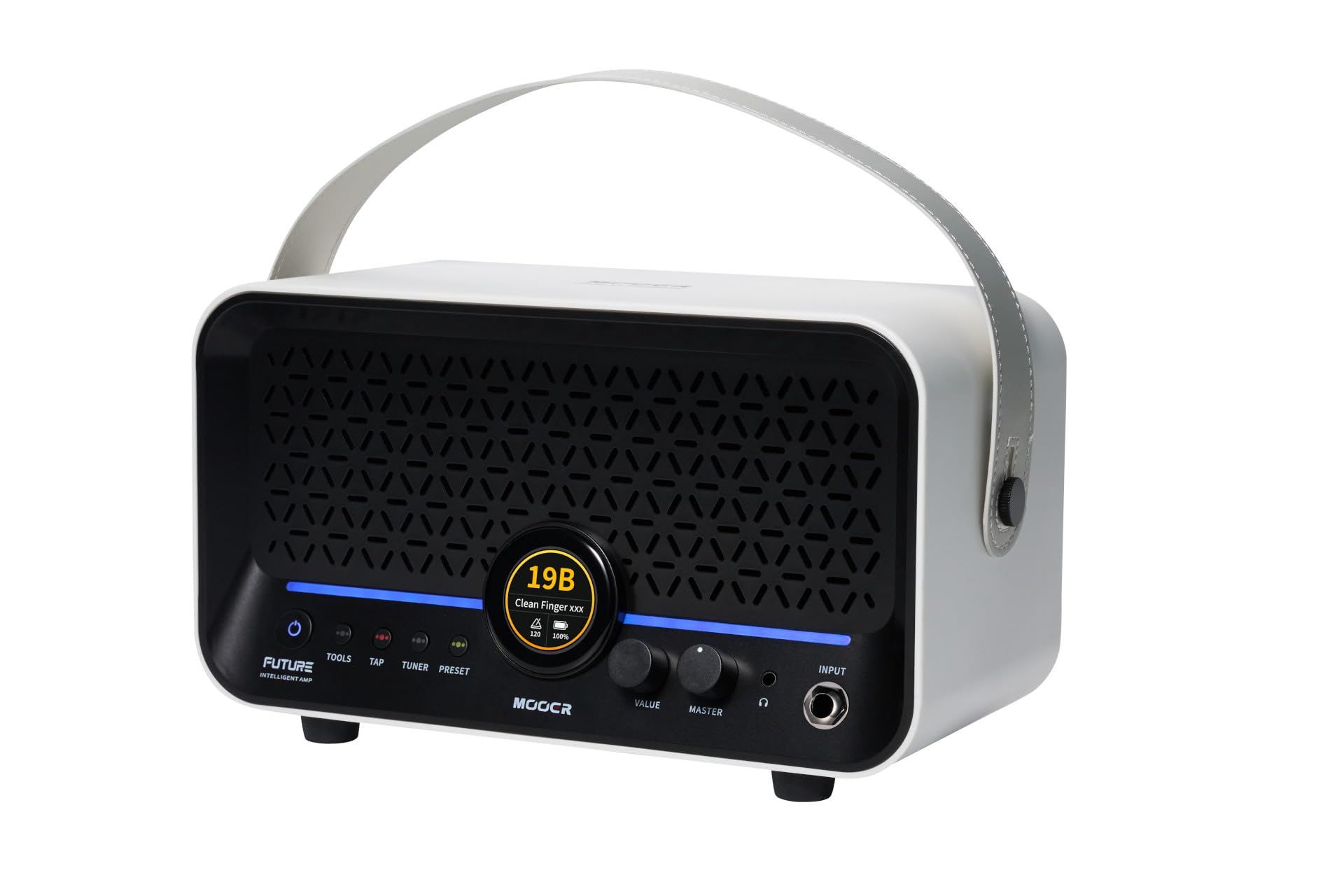 Mooer F15i Li - Combo Multi-Effetti & Modeling per Chitarra, 15 Watt, con Batteria - Bianco Neve