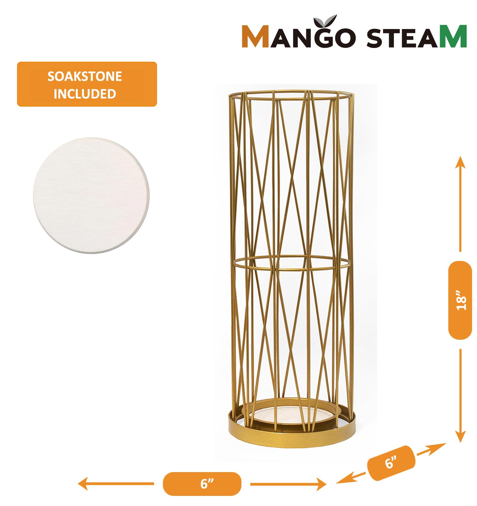 Mango Steam Stojak na parasol Pluvian Soakstone (standardowy, złoty)