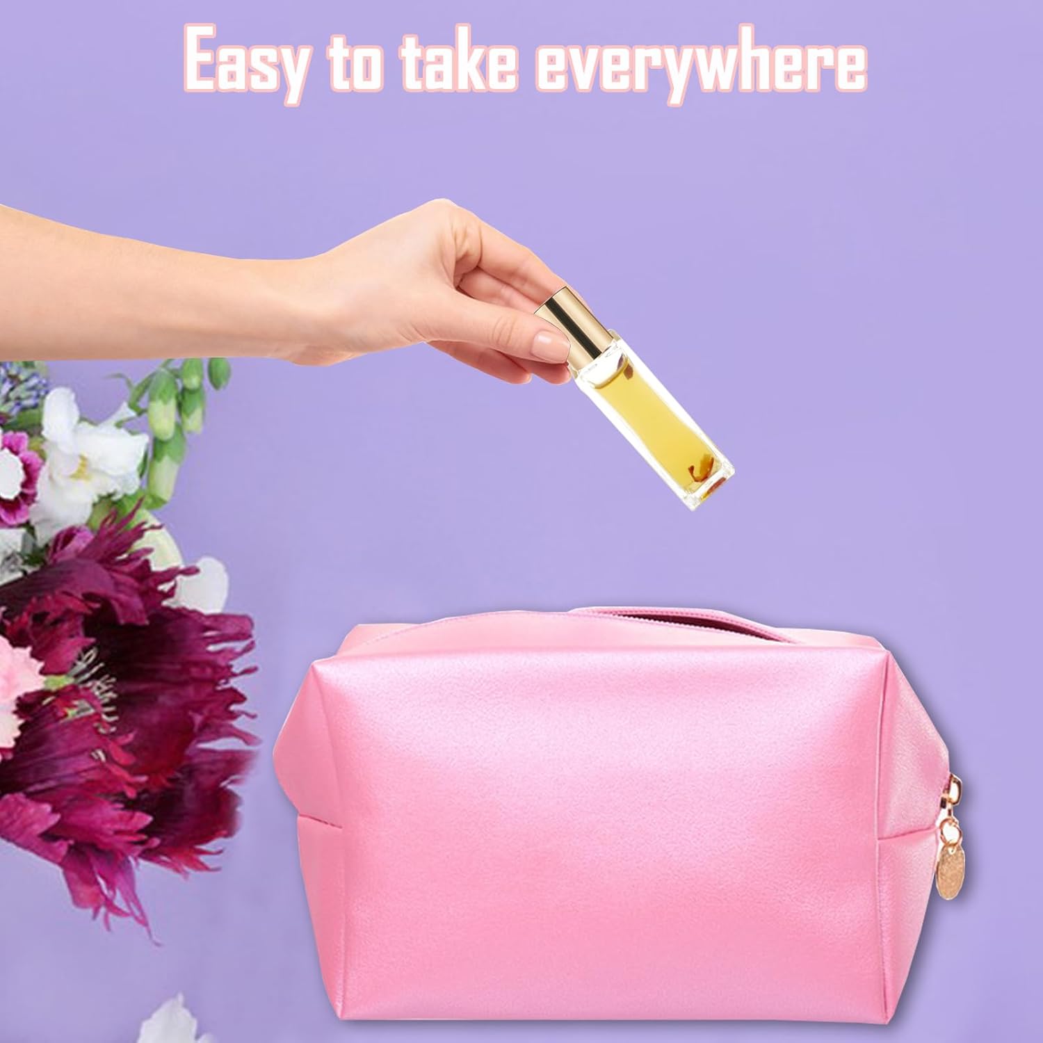 100 Pcs 10 ml Roller Bottles for Essential Oils, Square Thick Empty Glass Roller Bottles with Stainless Steel Roller Balls Protection Leakproof with 5 Funnel for Travel