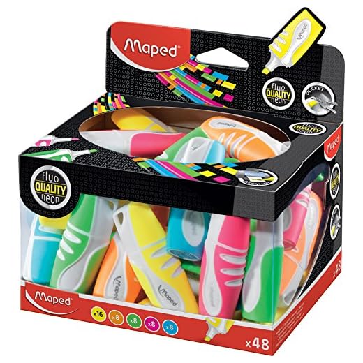 ROTULADOR MAPED MINI FLUORESCENTE PEPS POCKET COLORES SURTIDOS (48 unid.)