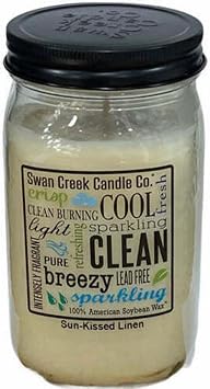 Swan Creek 24 Ounce Pantry Jar Candle - Sun Kissed Linen
