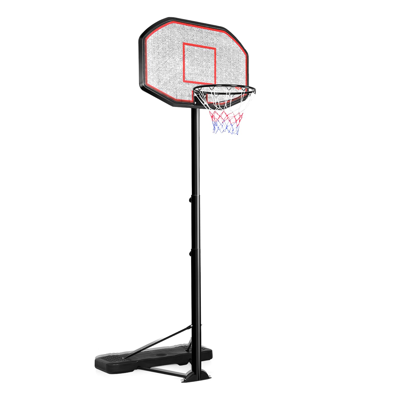 LIFEZEAL Basketballkorb Verstellbar 130-305cm - Mit Rollen Für Indoor & Outdoor