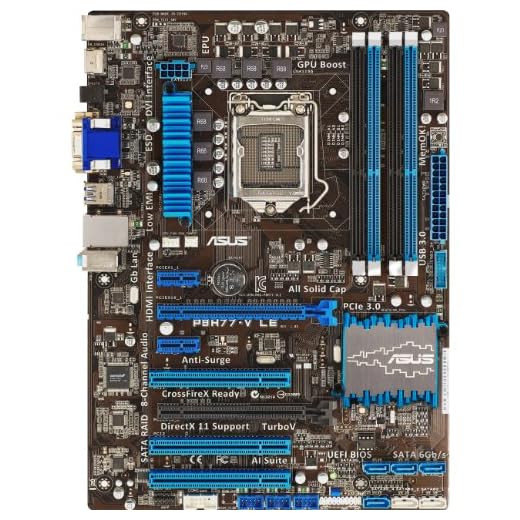 ASUS P8H77-V LE LGA 1155 Intel H77 HDMI SATA 6Gb/s USB 3.0 ATX Intel Motherboard