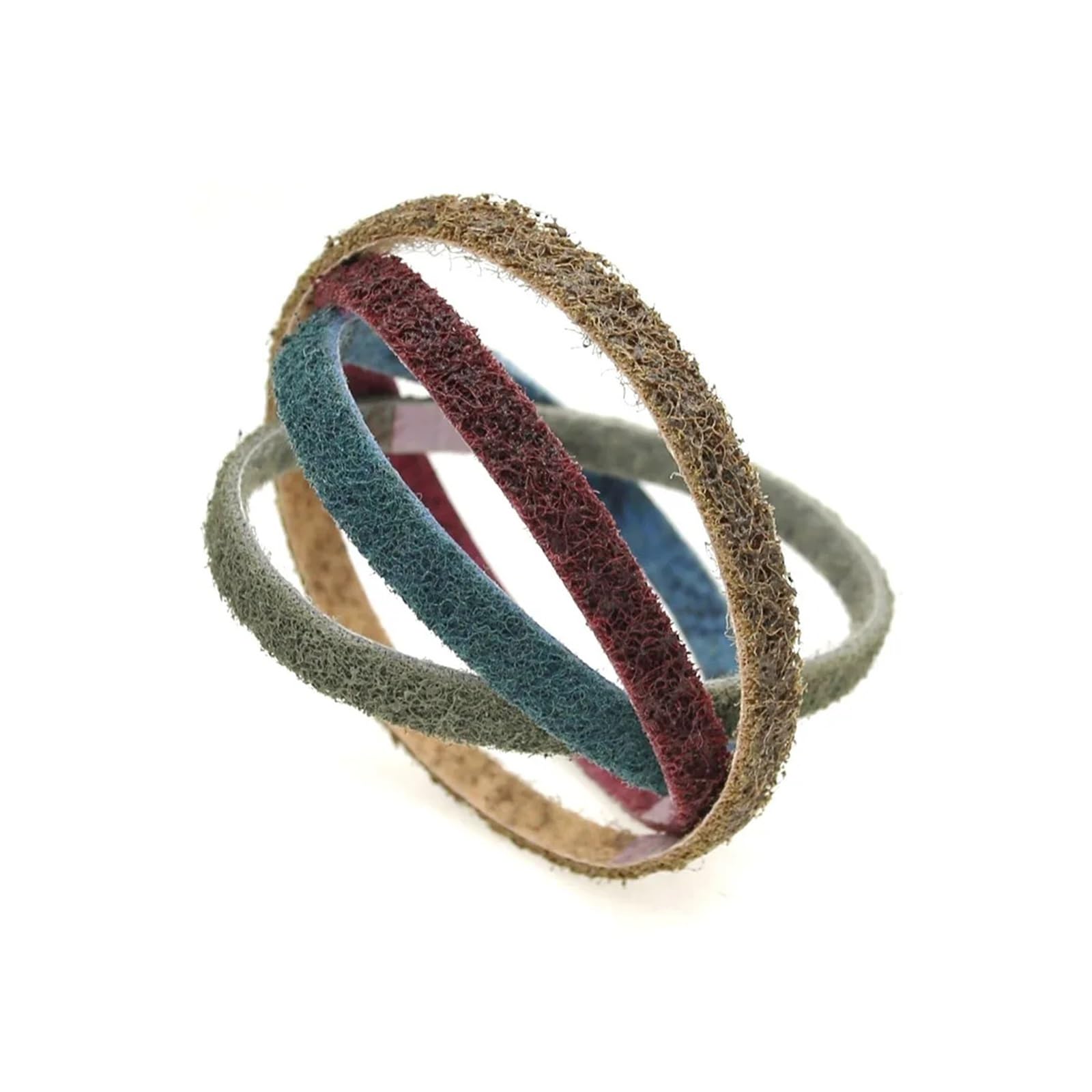 Lot de 12 bandes abrasives en nylon non tissé, 330/457/520 mm, de grosses à fines, for l'ébavurage et le décapage de l'acier inoxydable(Blue P400,330x10mm)