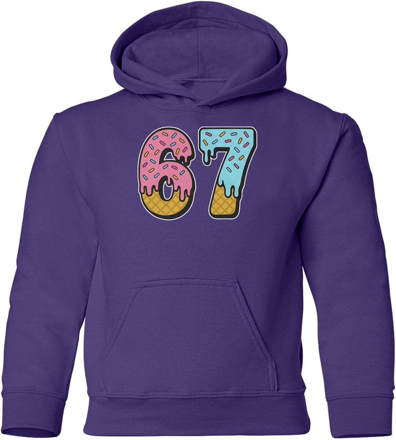 Six Seven 6 7 Viral Meme – Drip Ice Cream 67 Funny Youth Hooded Sweatshirt