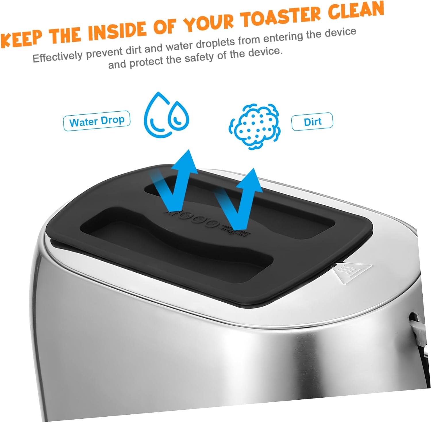 SHOWERORO 2pcs Silicone Toaster Cover Black Gray Dust Protector for Bread Machine Easy Cleaning High-temperature Resistant Kitchen Accessory