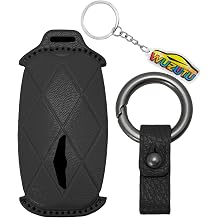 For Genesis G80 Car Key Fob Case Cover Compatible With Genesis GV60 2026 CV70 GV80 2025 2026 G70 2024 2025 G90 2023 2024 2025 Leather Keychain Holder Keyring Key Shell 5/6/7/8 Buttons-B Black