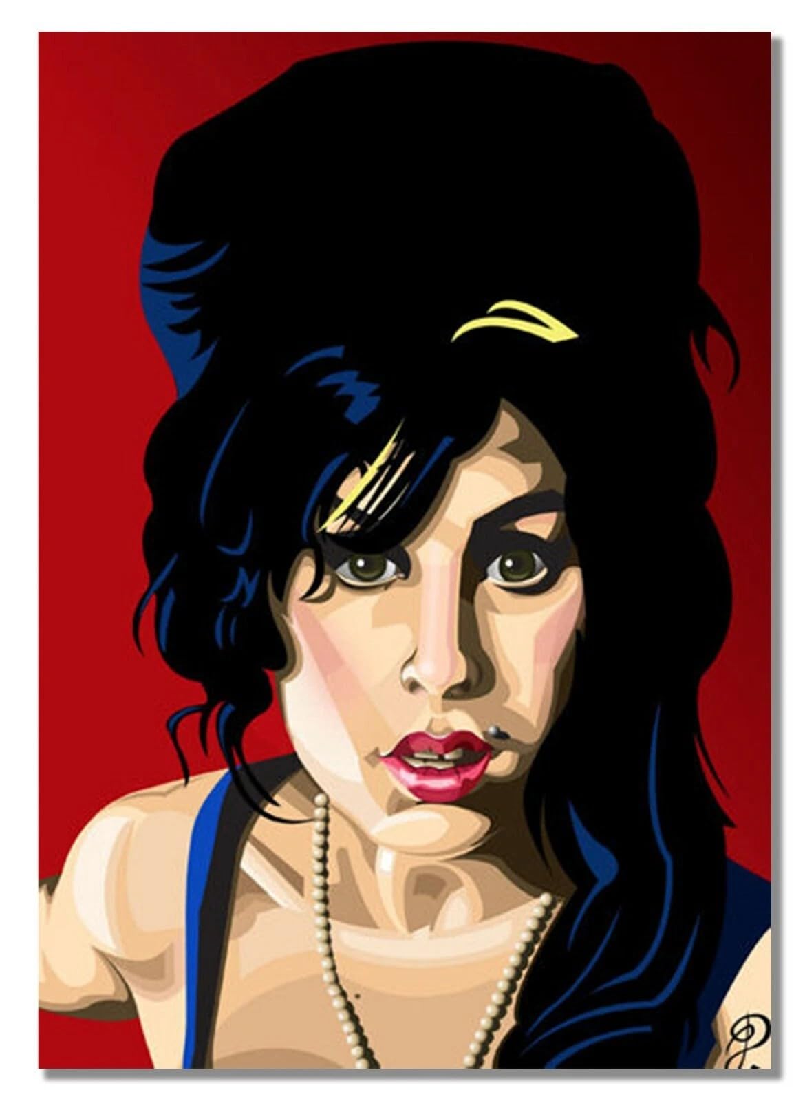 amy winehouse ANDY WARHOL - PORTRAIT SHOT - A3 Poster