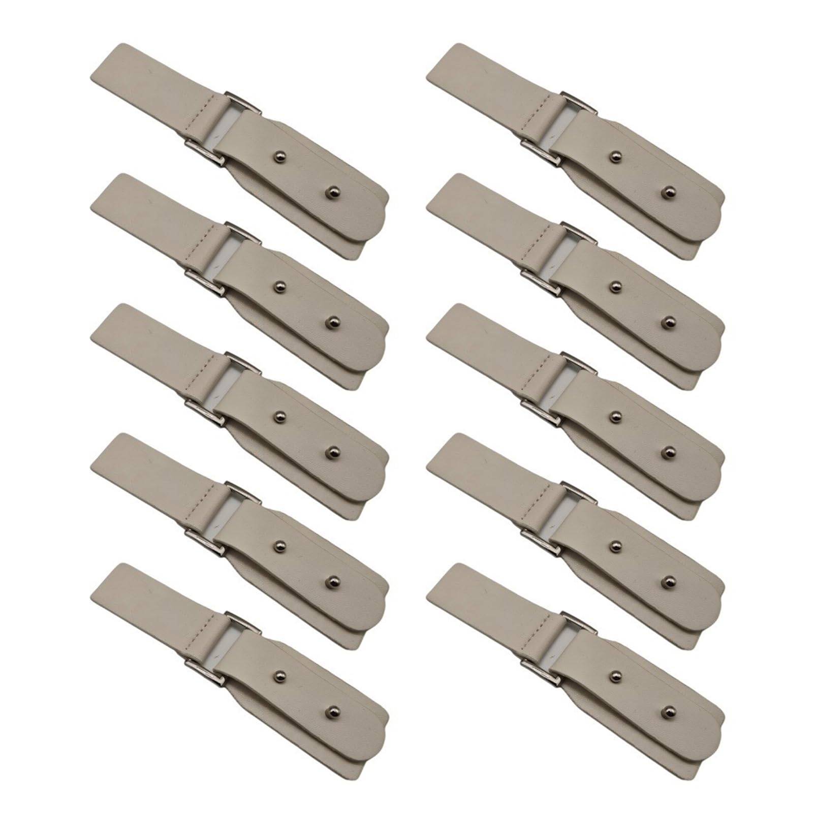Buxuaaaa Bee White Of 10 Sew On Leather Toggles Closures Button Metal Buckle Clip For Coat Jackets Knitwear Windbreaker Sewing Craft Coat Button Replacement