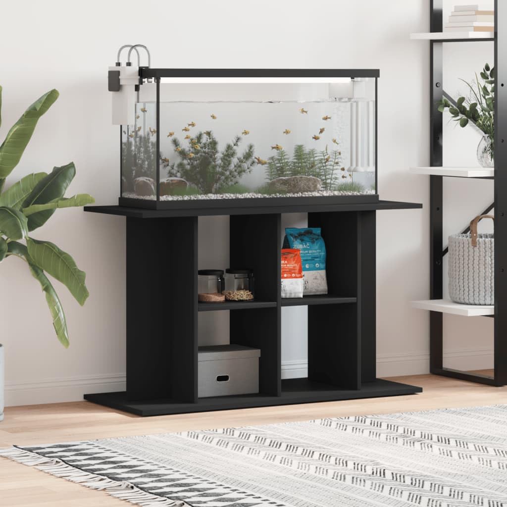 vidaXL Soporte para Acuario Madera de ingeniería Negro 100x40x60 cm (833584)