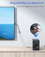 Vista 7 de SNANSHI Cables RCA de 5 pies, cable de audio trenzado de nailon 2RCA a 2RCA macho a macho, cable estéreo de alta fidelidad blindado doble