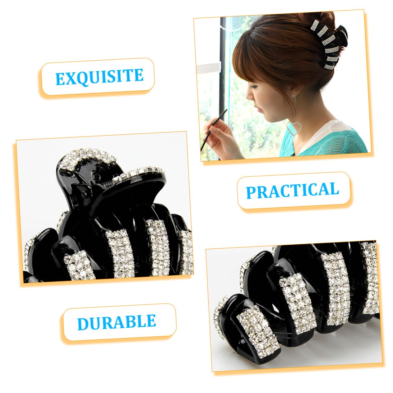 Didiseaon 3 para El Pelo para Mujer para Cabello Grueso con de Imitación Pasadores Accesorio de Moda para El Cabello.