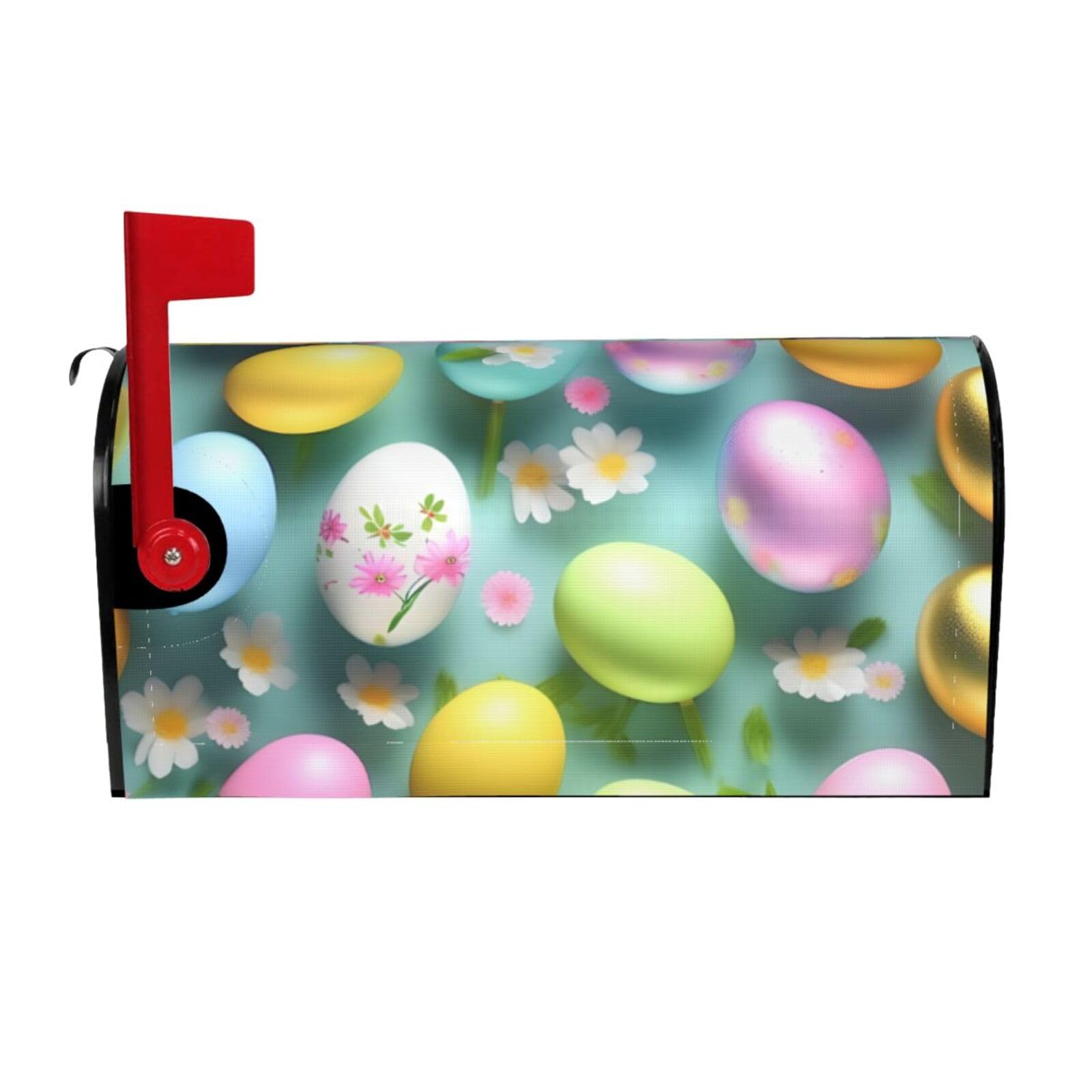 Happy Easter Holiday Print Mailbox Cover Wraps Post Letter Box Cover Decor For Outside Garden Yard Farmhouse Home