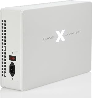 PowerXchanger X-5 (White) Designer Series SMART Voltage & Frequency Converter & Transformer, Sealed, Solid-State Electronics, 5 Amps (600 Watts) Continuous Power, UL, CE, FCC & IEC Standards