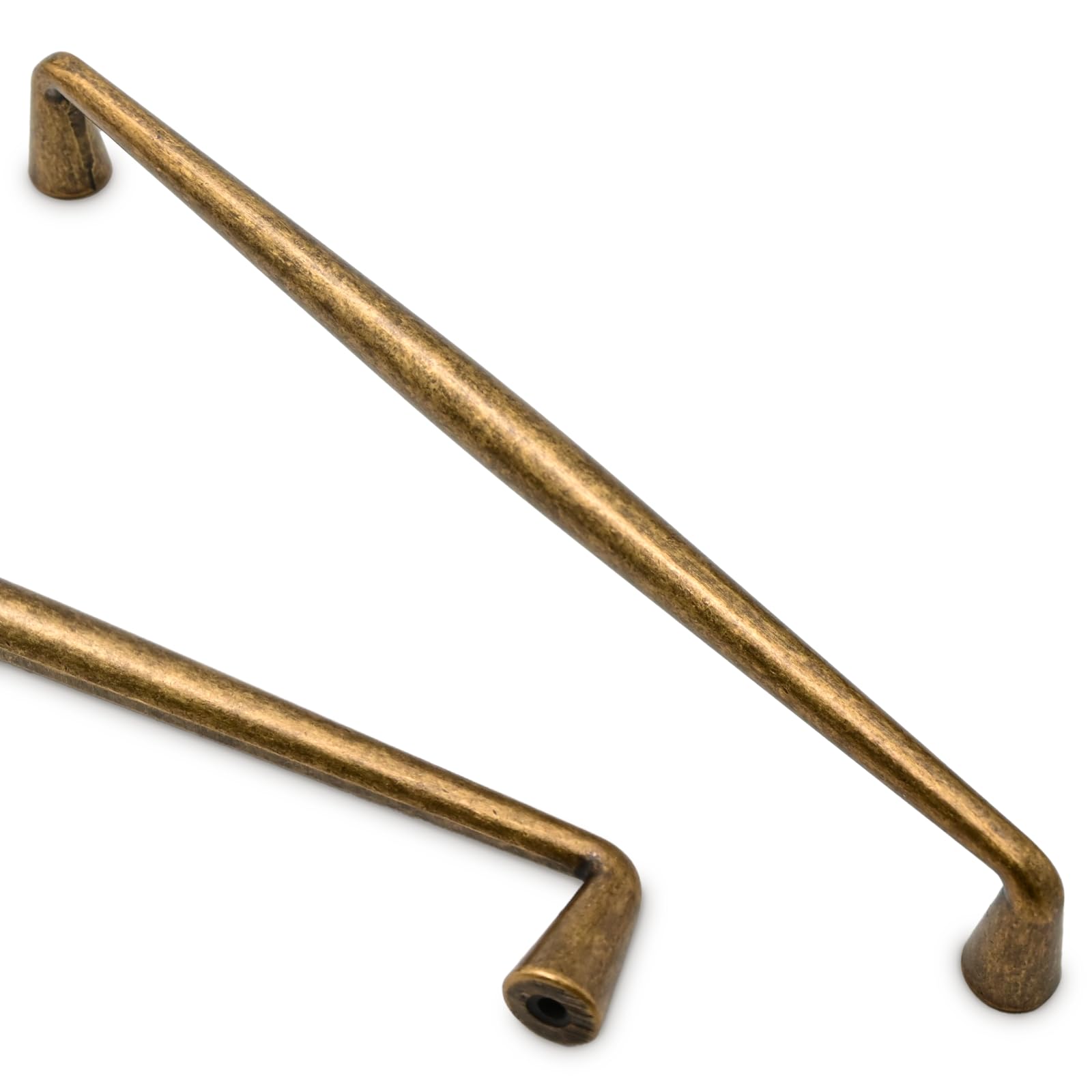 Asidrama Schrankgriffe, 192 mm, gebürstetes antikes Messing, für Küchenschrank, Schublade, 10 Stück