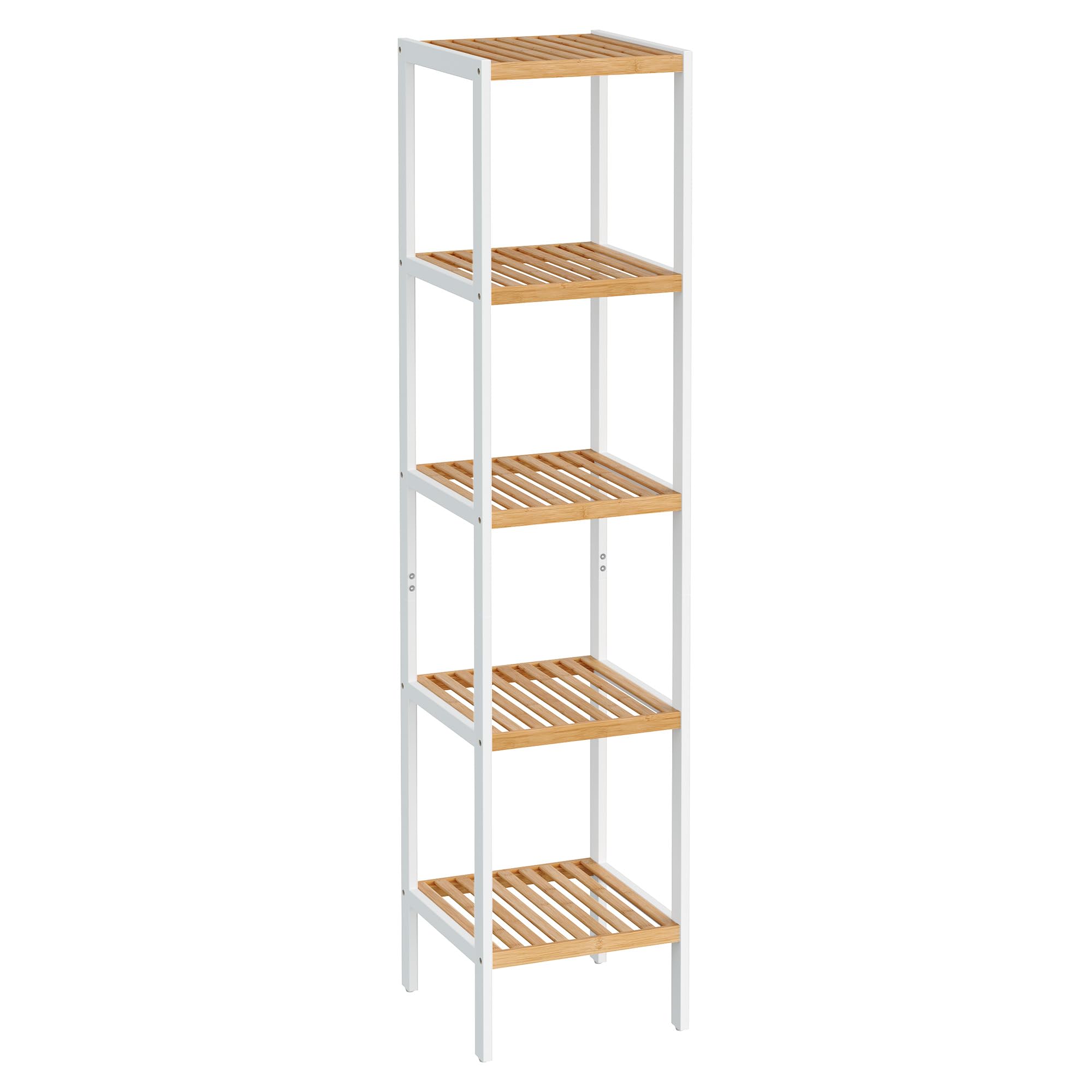 SONGMICS Bamboo 5-Tier Shelf - 13x13x57.5in