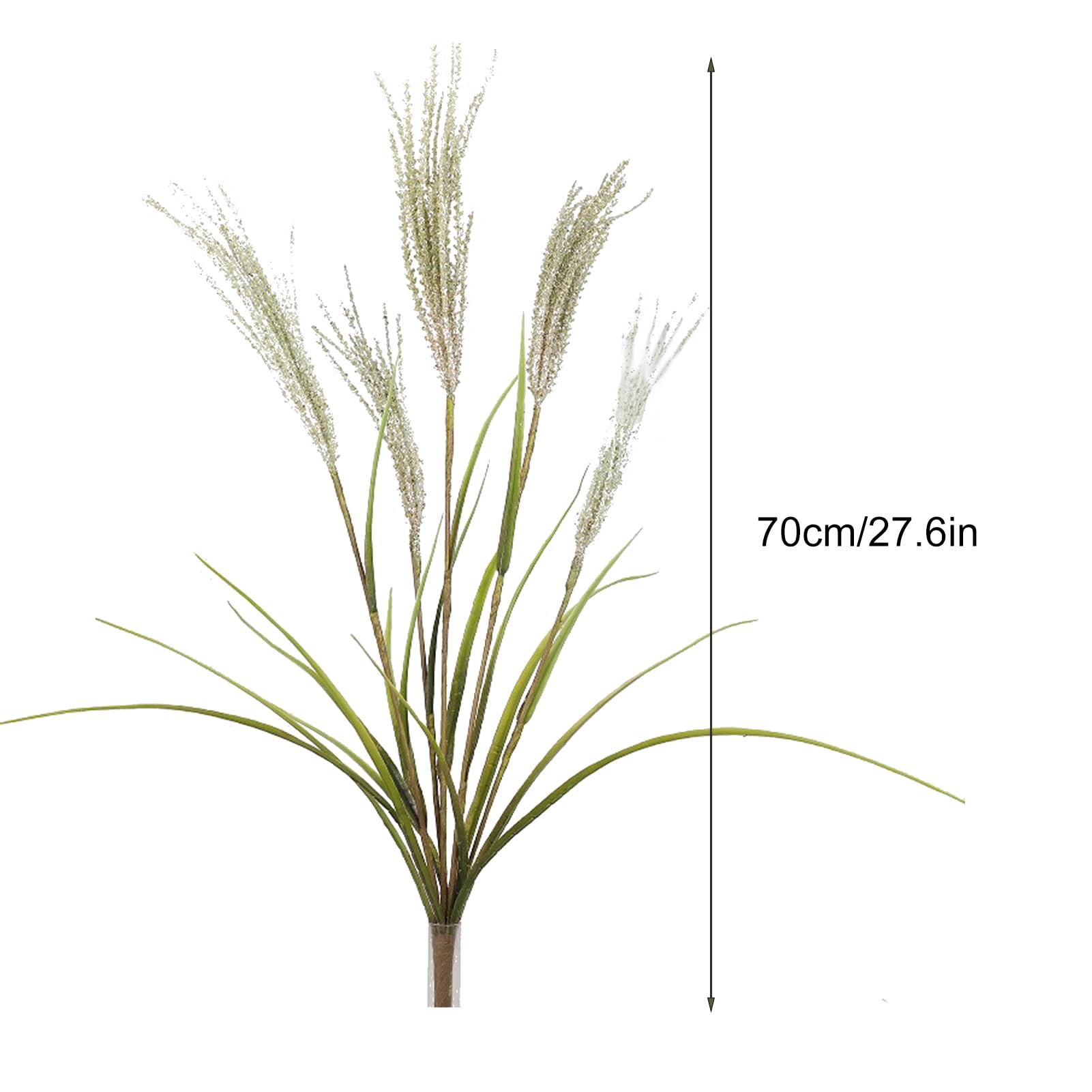2 PCS Artificial Reed Grass Bouquet,27.6 Inch Tall Faux Reed Pampas,Artificial Onion Grass Tall for Home Decor and Wedding Arrangements,Party Table Centerpieces Decoration(Coffee) - Image 7