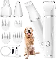 Máquina De Tosa Pets Cachorro, 7 em 1 Kit Gato Tosador Profissional Recarregável Lâminas Precisas e Altura Ajustável - Maquininha de Tosar 110V/220V