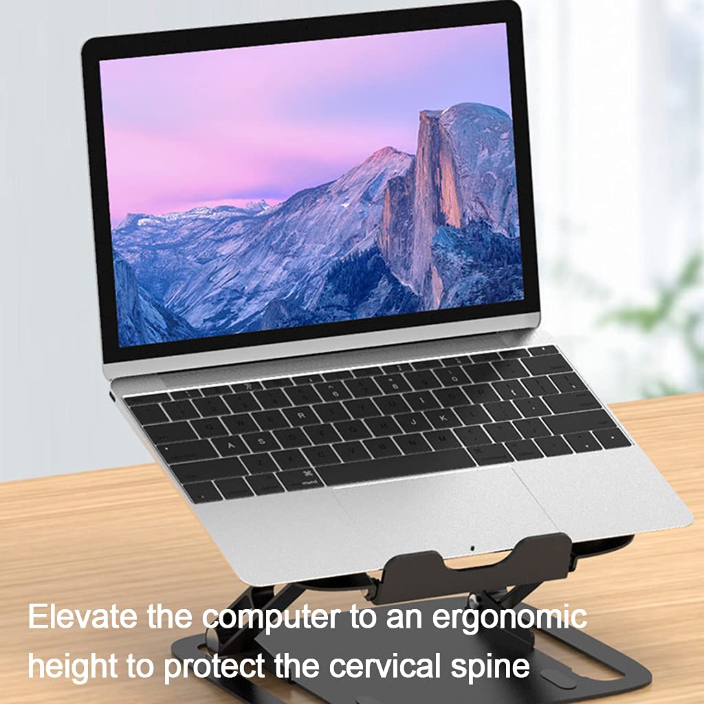 Supporto pieghevole in lega di alluminio Supporto per pad di raffreddamento Staffa da tavolo Raffreddamento regolabile per notebook Laptop verticale Supporto per scrivania Ergonomico in