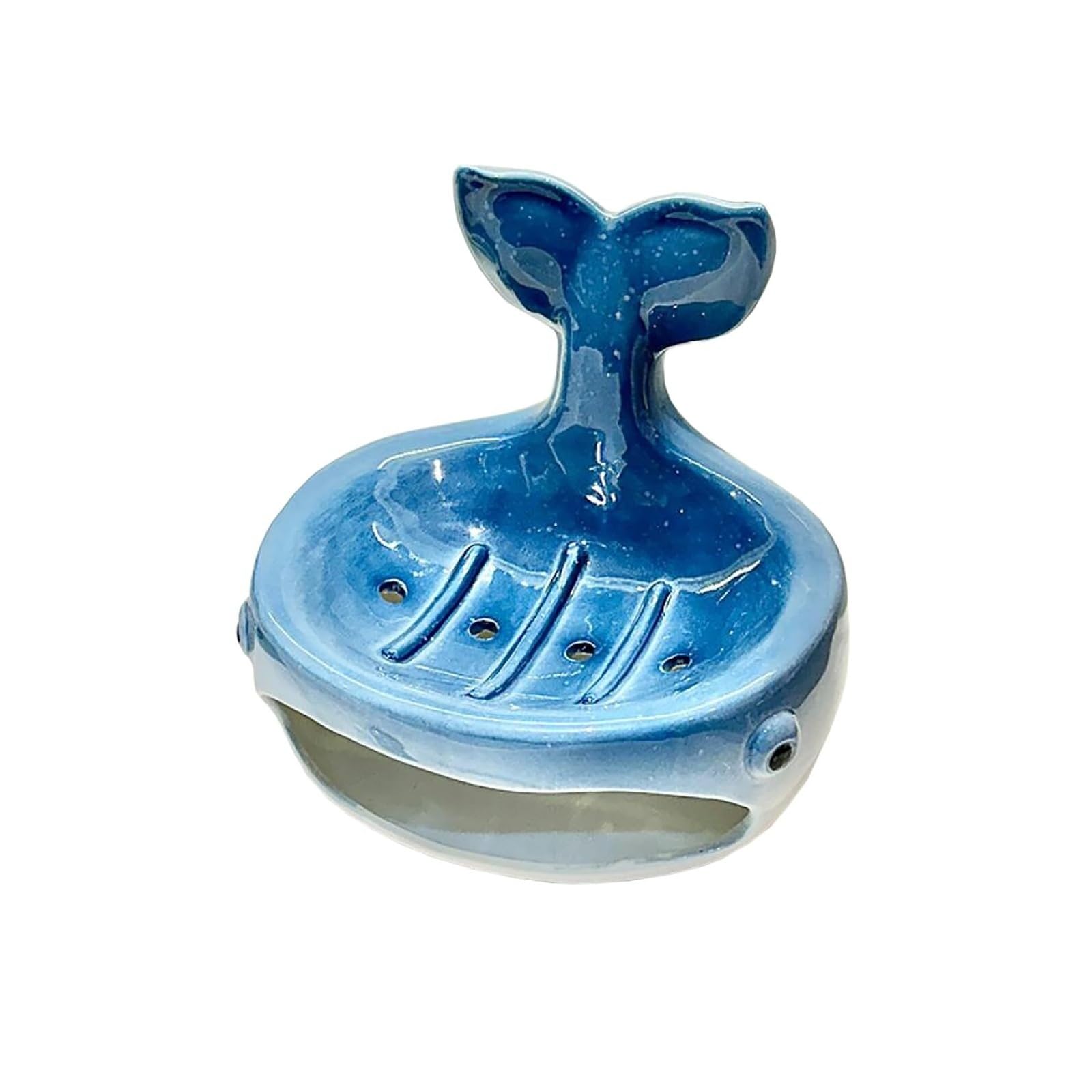 Porte-savon mural bleu à double usage pour optimiser votre vasque