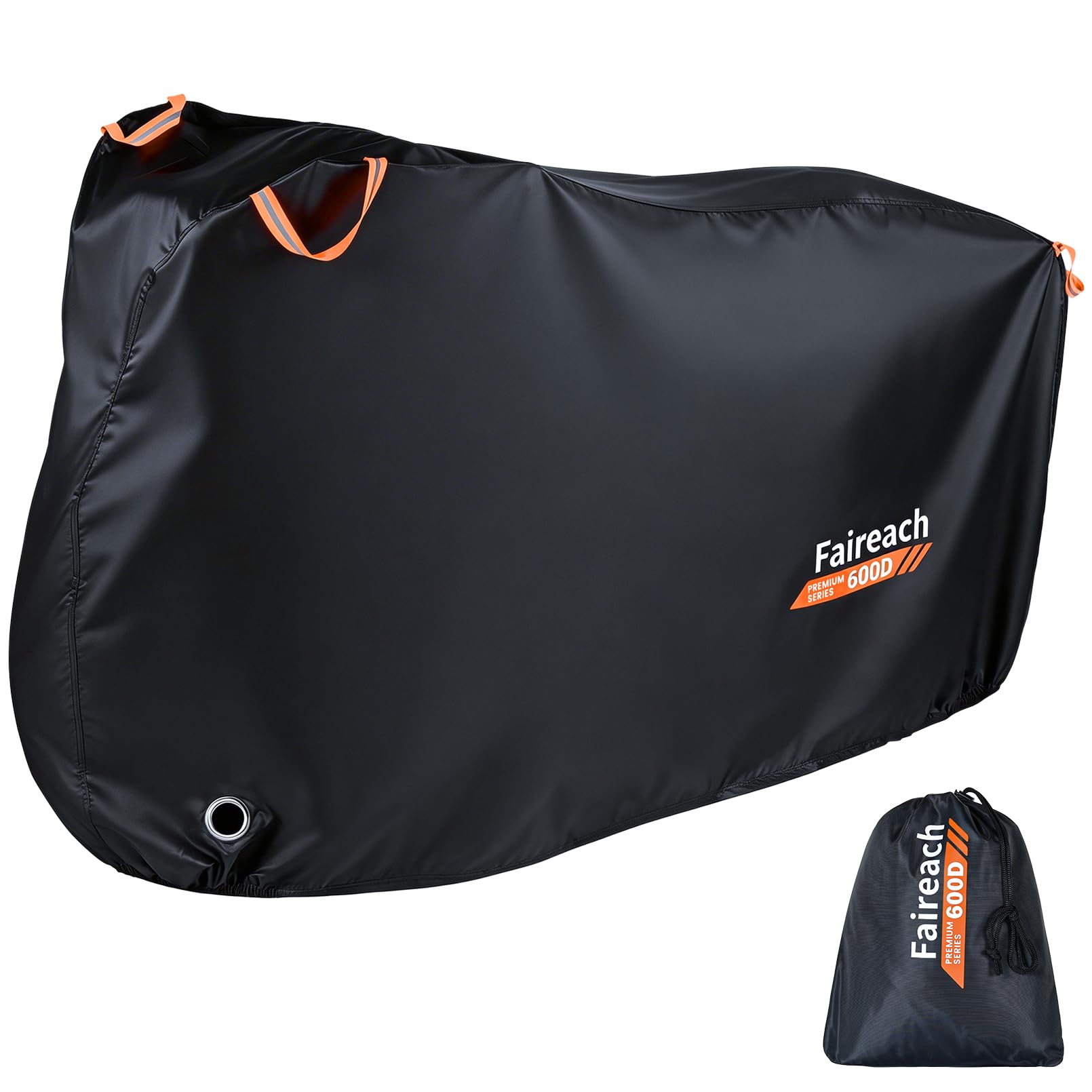 Housse de protection pour vélo imperméable et indéchirable avec trous de serrure, noir charbon