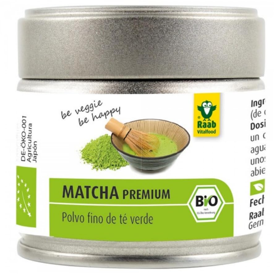 Te Matcha Premium en Polvo, Orgánico, Vegano, Sin Gluten, 30g