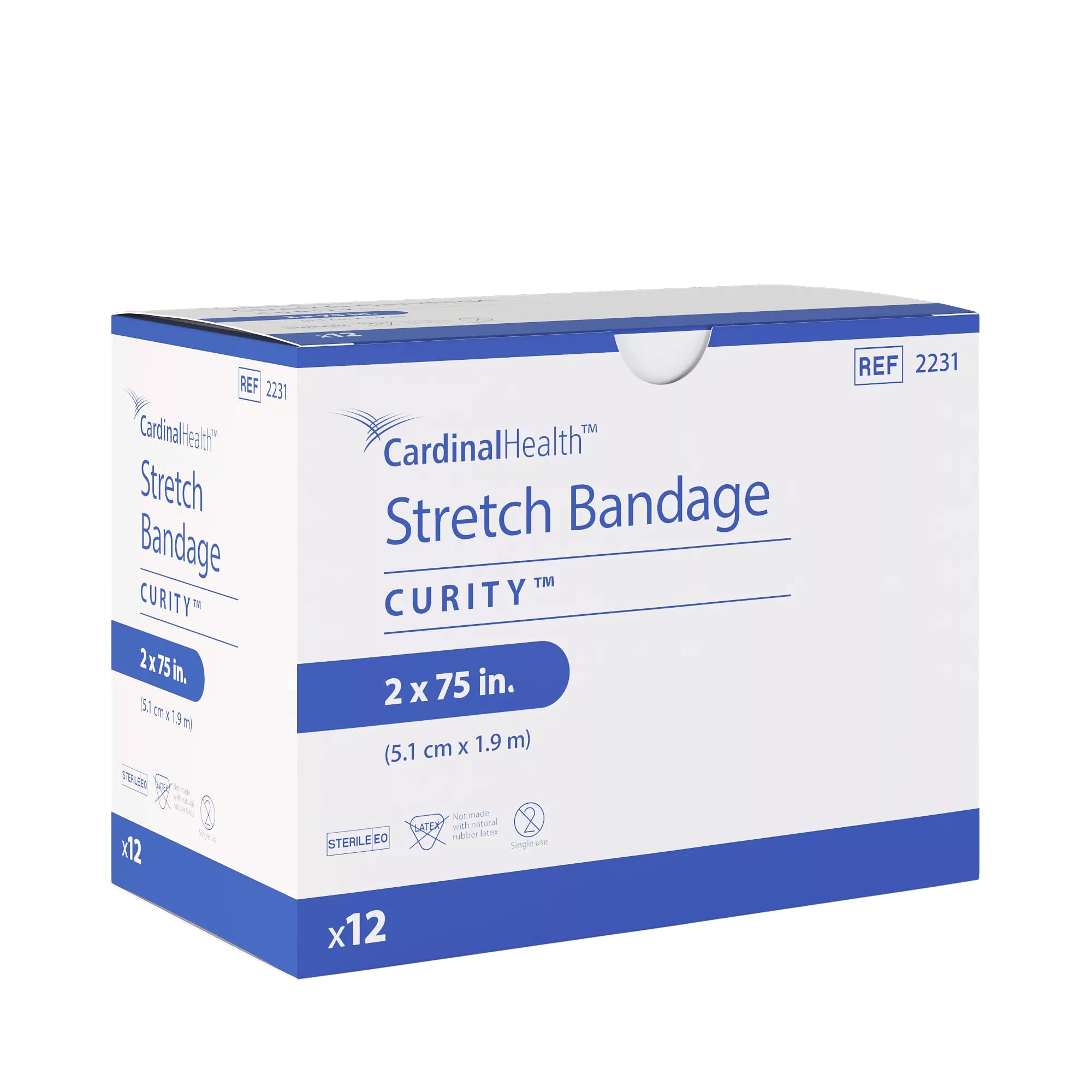 Curity™ Stretch Gauze Bandage, Sterile, 2 x 75IN Relaxed, 1 Ply, Roll, Case of 96