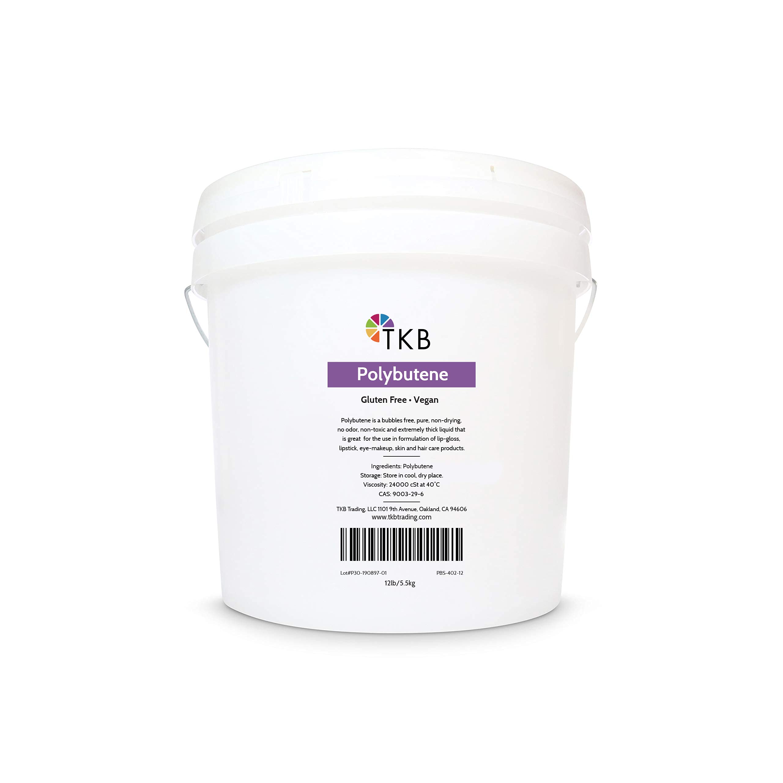 TKB Polybutene | Clear Additive Cosmetic Ingredient for DIY Makeup (12lb (5.5 kg))